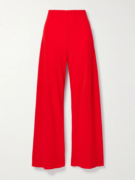  La Ligne La Ligne - Colby Crepe Wide-leg Pants - Red 