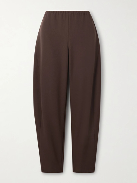  La Ligne La Ligne - Colby Recycled-crepe Barrel-leg Pants - Chocolate 