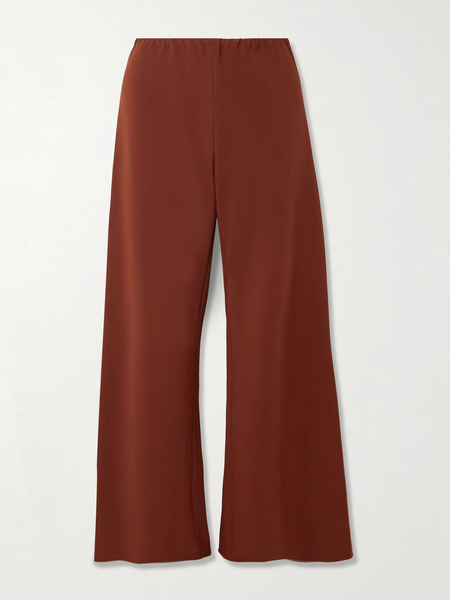  La Ligne La Ligne - Colby Recycled Stretch-crepe Wide-leg Pants - Brick 