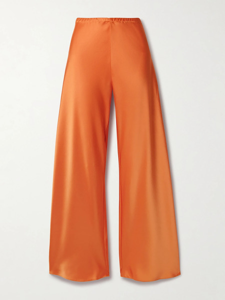  La Ligne La Ligne - Colby Satin Wide-leg Pants - Bright Orange 