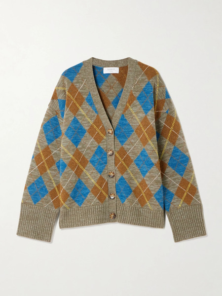 La Ligne La Ligne - Hamish Argyle Wool And Cashmere-blend Cardigan - Multi 