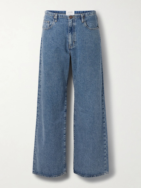  La Ligne La Ligne - Jenny Drawstring Organic Mid-rise Wide-leg Jeans - Mid Denim 