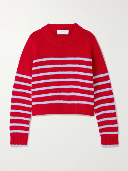 La Ligne La Ligne - Mini Marin Striped Wool And Cashmere-blend Sweater - Red 
