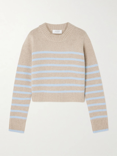  La Ligne La Ligne - Mini Marin Striped Wool And Cashmere-blend Sweater - Taupe 