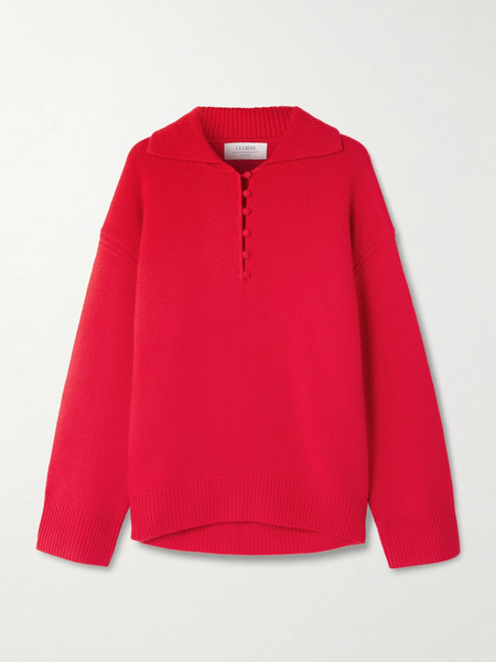  La Ligne La Ligne - Orson Cashmere Polo Sweater - Red 