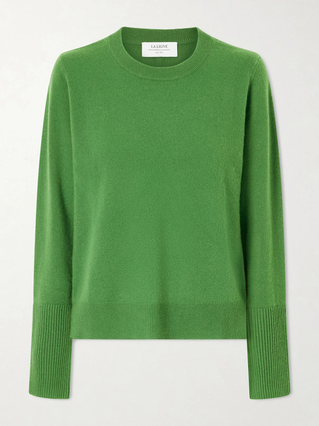  La Ligne La Ligne - Solid Lean Lines Cashmere Sweater - Green 