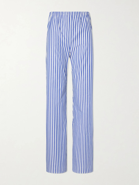  La Ligne La Ligne - Striped Cotton Pants - Blue 