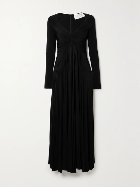  La Ligne La Ligne - Twist-front Pleated Stretch-jersey Maxi Dress - Black 
