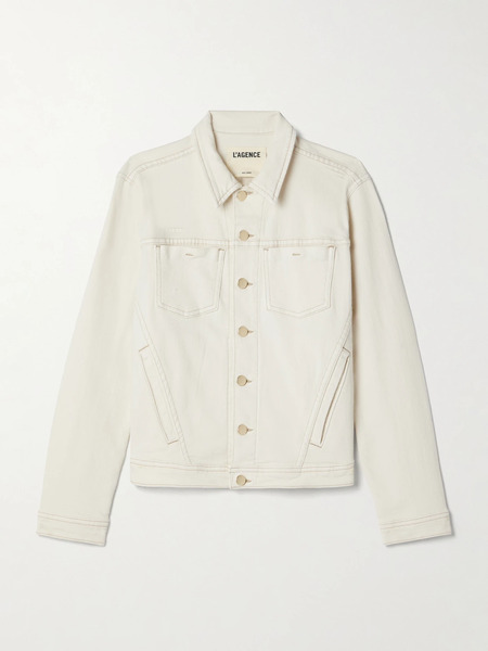  L'agence L'agence - Shuri Stretch-denim Jacket - White 