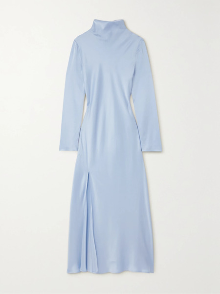  Lapointe Lapointe - Satin Midi Dress - Sky Blue 