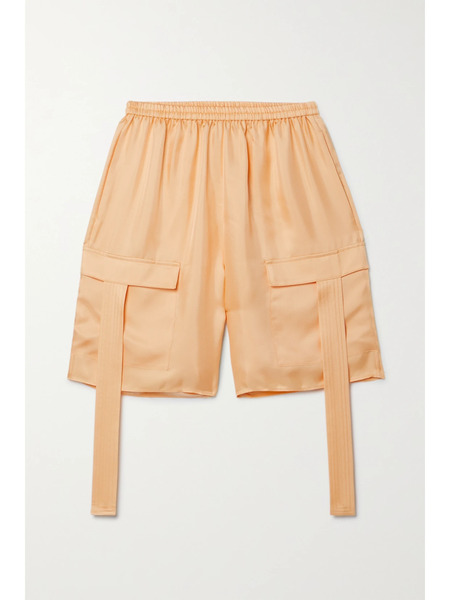  Lapointe Lapointe - Silk-twill Shorts - Pastel Orange 