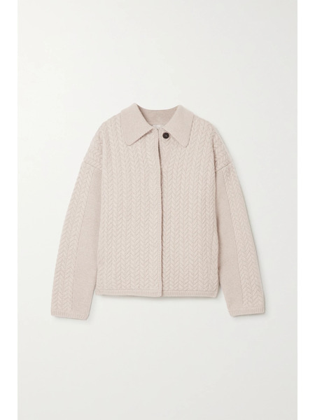  Le Kasha Le Kasha - Bilbao Cable-knit Cashmere Cardigan - Beige 