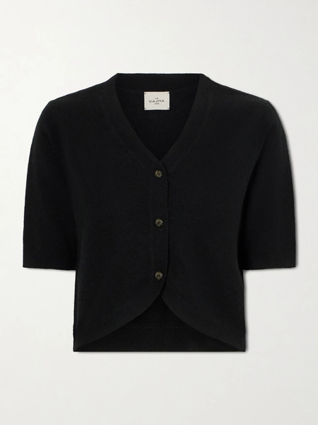  Le Kasha Le Kasha - Fano Cropped Cashmere Cardigan - Black 