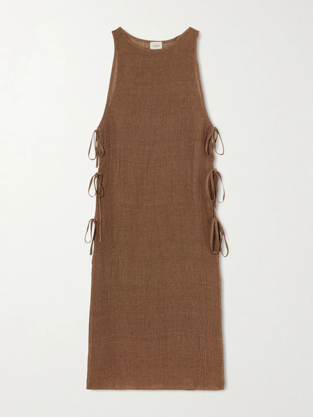  Le Kasha Le Kasha - Jarajug Linen Midi Dress - Brown 