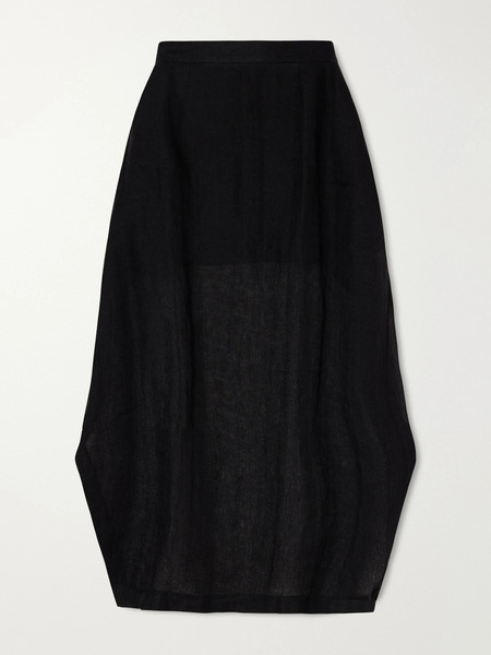  Le Kasha Le Kasha - Nafun Linen Skirt - Black 