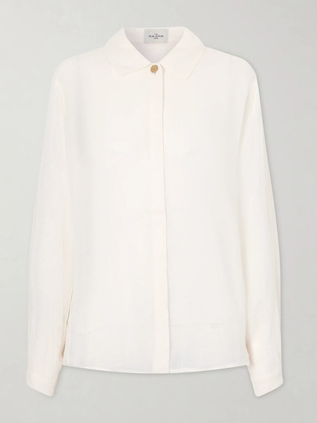  Le Kasha Le Kasha - Sanbu Linen Shirt - White 