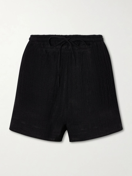  Le Kasha Le Kasha - Tabag Linen Mini Shorts - Black 