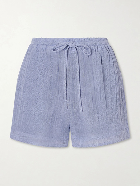  Le Kasha Le Kasha - Tabag Linen Shorts - Blue 