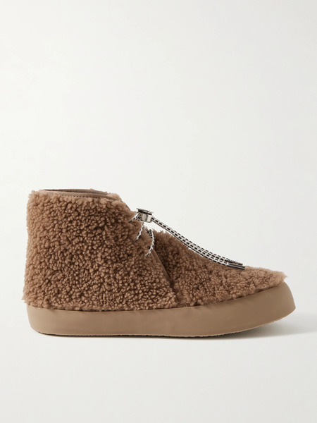  Le Monde Béryl Le Monde Béryl - Desert Shearling Ankle Boots - Beige 
