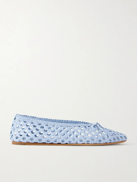  Le Monde Béryl Le Monde Béryl - Woven Leather Ballet Flats - Sky Blue 
