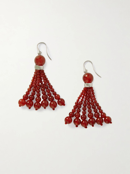  Le Sundial Le Sundial - Venice Opera Tasselled Carnelian Earrings - Red 