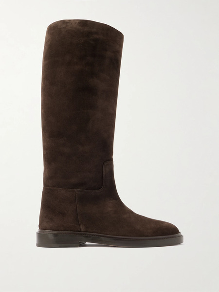  Legres Legres - 80 Suede Knee Boots - Dark Brown 