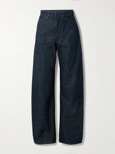  Lemaire Lemaire - Barrel-leg Organic Denim Wide-leg Pants - Indigo 