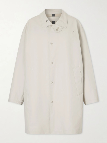  Lemaire Lemaire - Coated Cotton-canvas Coat - Light Gray 