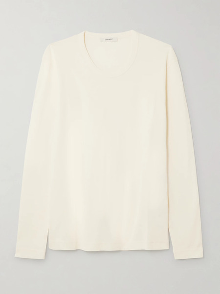  Lemaire Lemaire - Organic Cotton-jersey T-shirt - Cream 