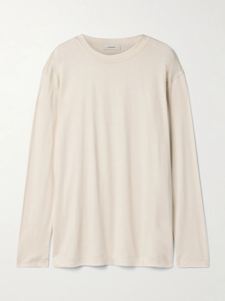 Lemaire Lemaire - Silk-jersey T-shirt - Cream 