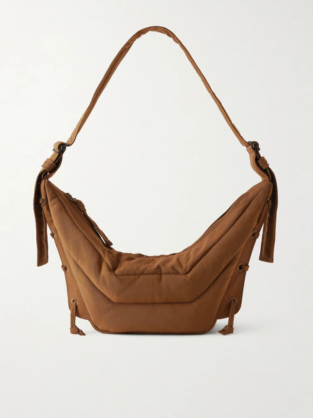  Lemaire Lemaire - Soft Game Small Quilted Canvas Shoulder Bag - Brown 