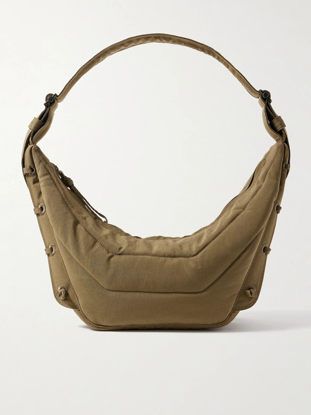  Lemaire Lemaire - Soft Game Small Quilted Recycled Canvas Shoulder Bag - Sage Green 
