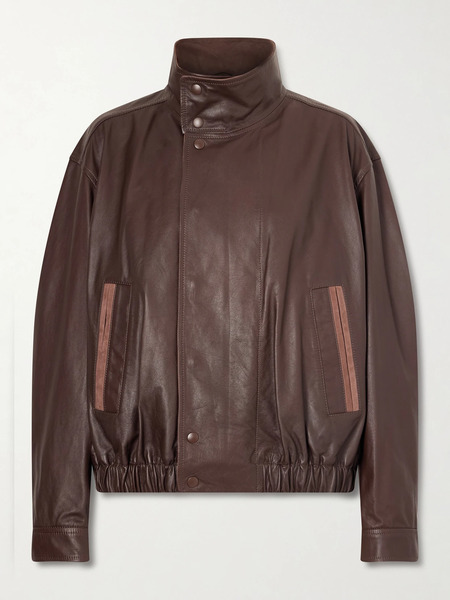  Lemaire Lemaire - Suede-trimmed Leather Jacket - Brown 