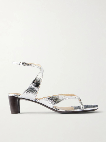  Lemaire Lemaire - Tong 50 Metallic-leather Sandals - Silver 