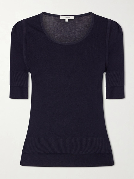  Lemaire Lemaire - Trompe L'oeil Knitted T-shirt - Navy 