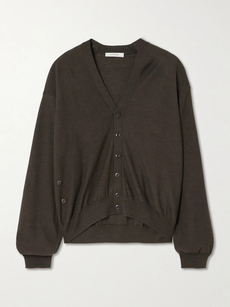  Lemaire Lemaire - Twisted Wool-blend Cardigan - Dark Brown 