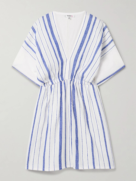  Lemlem Lemlem - Alem Striped Cotton-blend Voile Mini Dress - White 