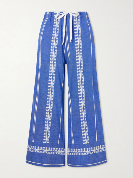  Lemlem Lemlem - Desta Straight-leg Cotton Pants - Blue 