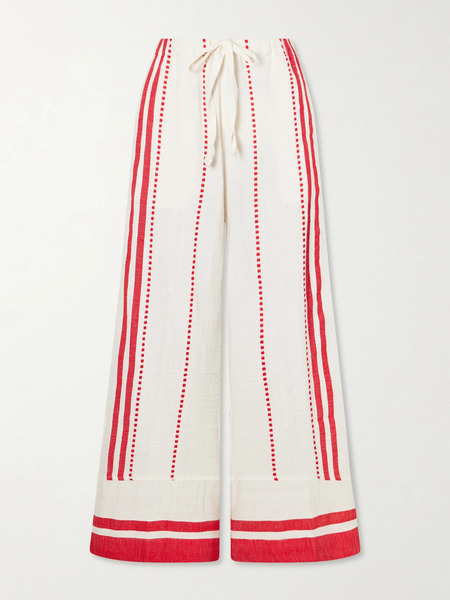  Lemlem Lemlem - Desta Straight-leg Cotton Pants - Red 