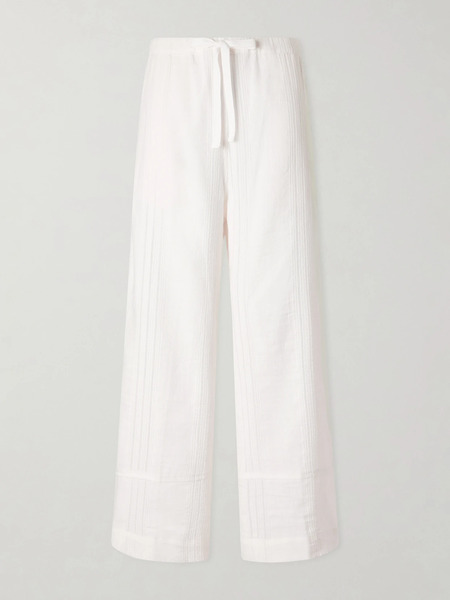  Lemlem Lemlem - Desta Striped Cotton Wide-leg Pants - White 