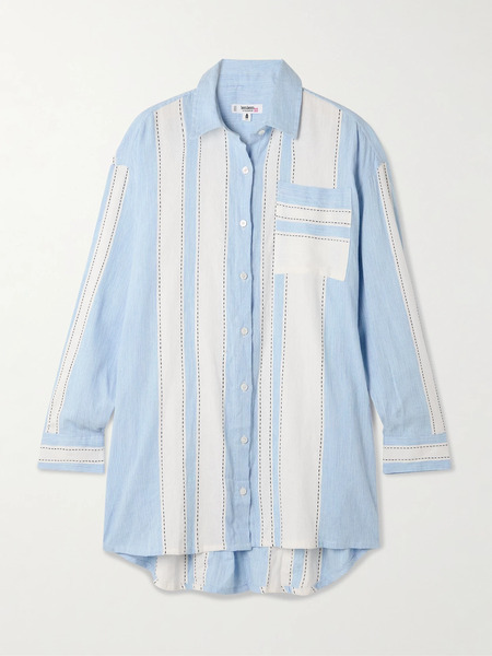  Lemlem Lemlem - Mariam Striped Cotton-blend Shirt - Blue 