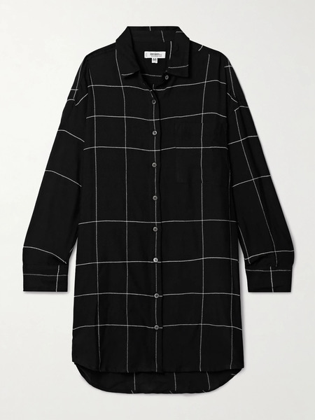 Lemlem Lemlem - + Net Sustain Mariam Checked Cotton-blend Shirt - Black 