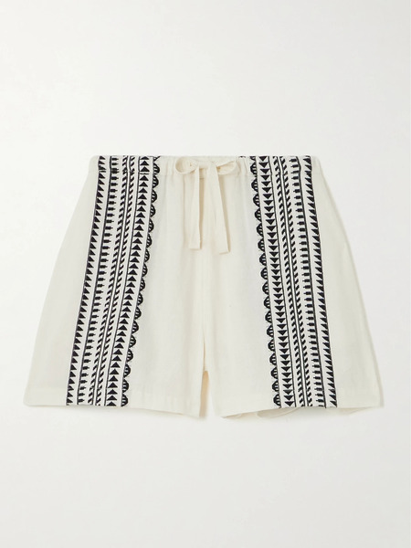  Lemlem Lemlem - Safia Striped Cotton-blend Shorts - Off-white 