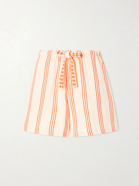  Lemlem Lemlem - Safia Striped Cotton Shorts - Orange 
