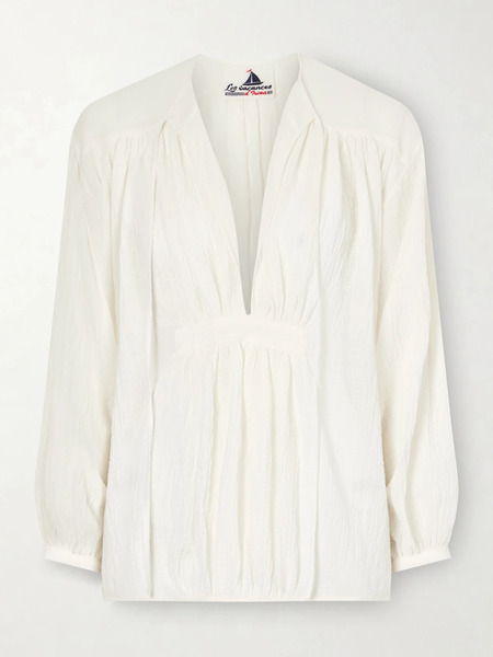  Les Vacances D’irina Les Vacances D'irina - Hazy Nipple Cotton Shirt - Ivory 