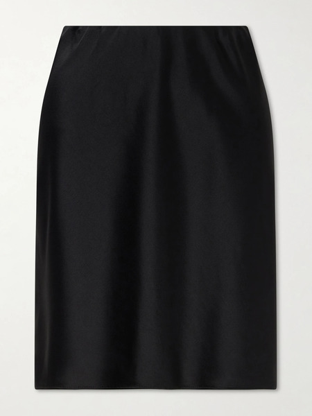  Leset Leset - Barb Satin Midi Skirt - Black 