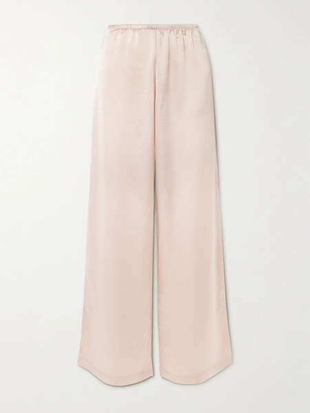  Leset Leset - Barb Washed-satin Wide-leg Pants - Blush 