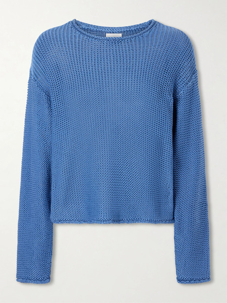  Leset Leset - Ben Open-knit Cotton Sweater - Blue 