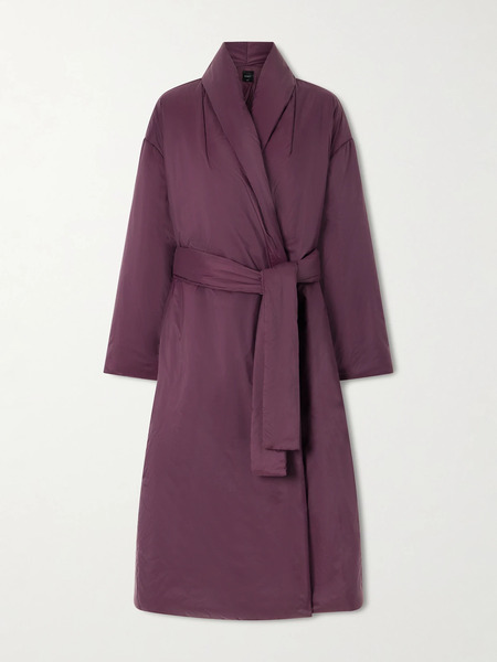  Leset Leset - Bo Belted Padded Shell Coat - Burgundy 