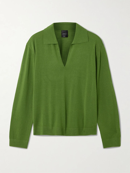  Leset Leset - James Merino Wool Polo Sweater - Green 